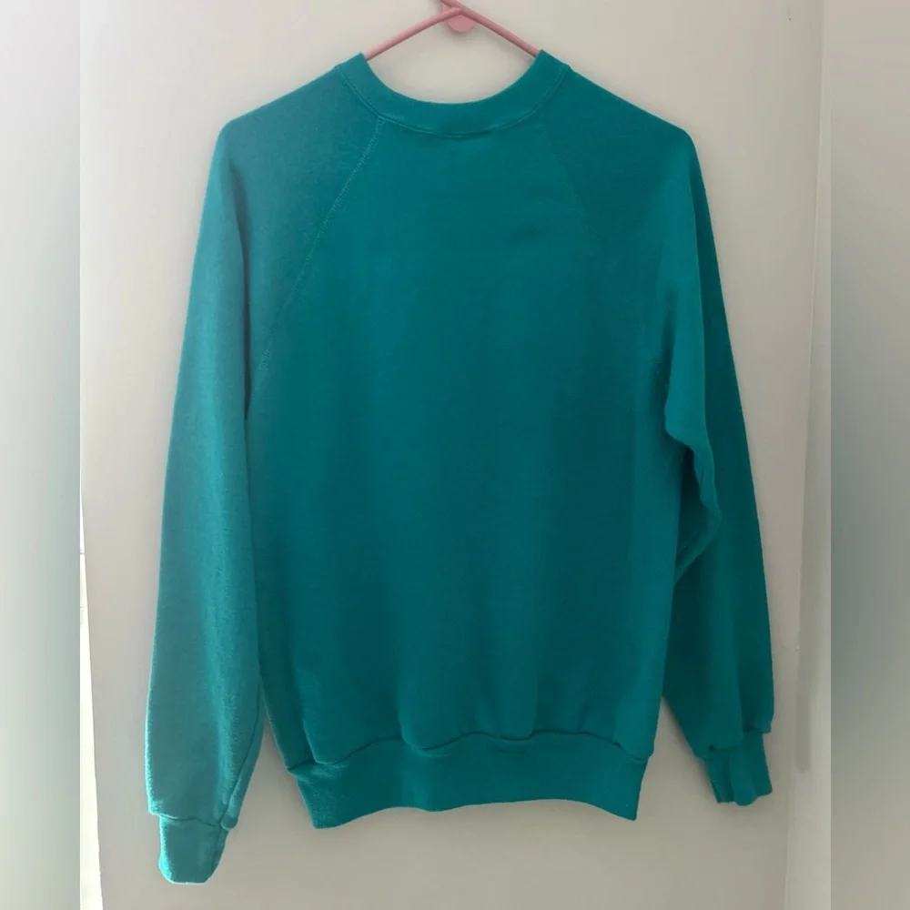 VTG Tultex hand painted hummingbird floral granny sweatshirt grandmacore M